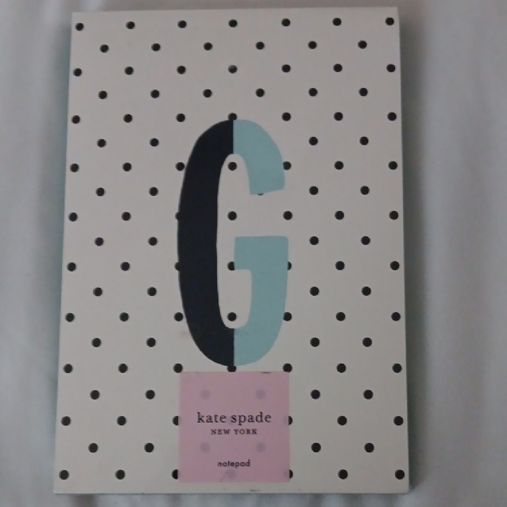Kate Spade Polka Dot Notepad with G Design